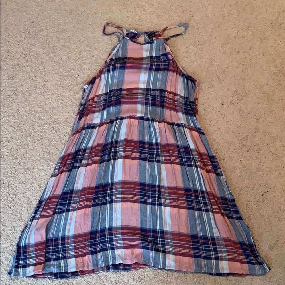Pink and Blue Plaid dress